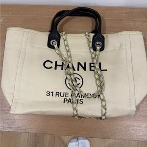 Beige Canvas Tote
